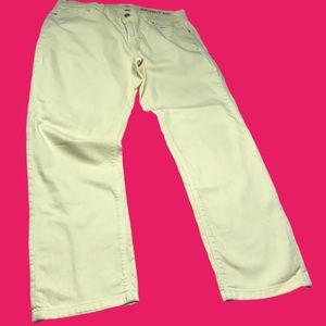 NY&C low rise skinny ankle jeans, yellow. Size 10